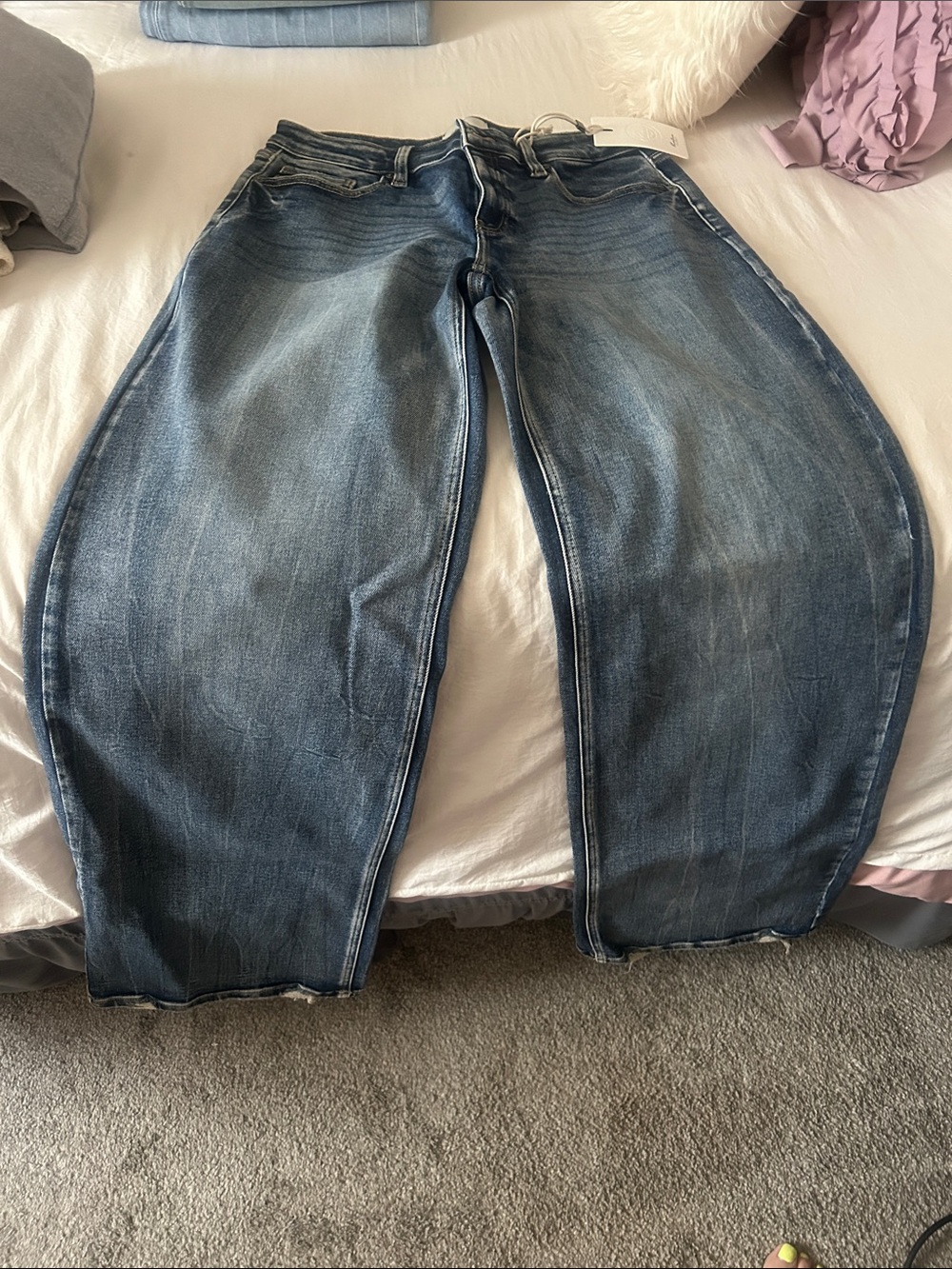 KanCan Dark Blue Denim Jeans with Contrast Stitching